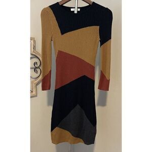 Spense Women's Sweater‎ Dress Size S Colorblock
